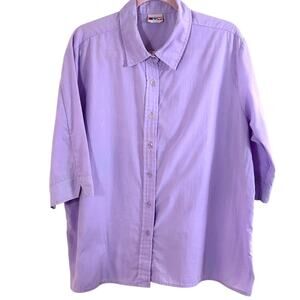 American Sweetheart Lilac Button Front Shirt XL Romantic Cottagecore Style fairy